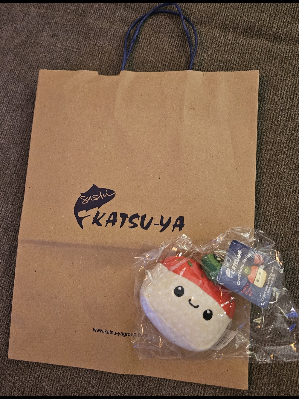 Red & White Sushi Plush Squishy Toy by Kawaii Sushi